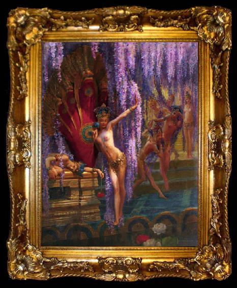 framed  Gaston Saintpierre Exotic Dancers, ta009-2